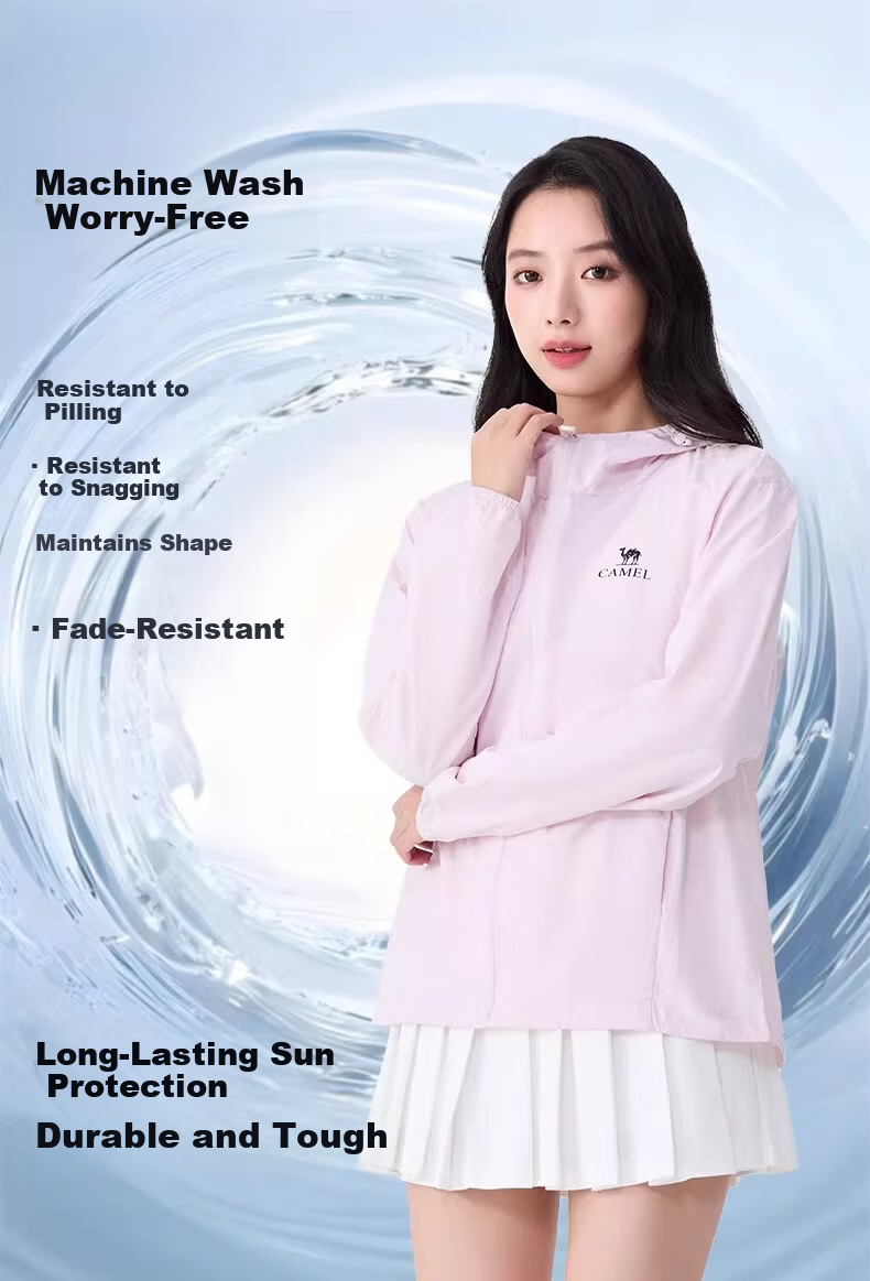 CAMEL Original Yarn Dry and Wet State Sun Protection Jacket for Women Slim Fit 2026 Spring Summer New Cool Breathable Water-Repellent Jacket for Men 0007 2