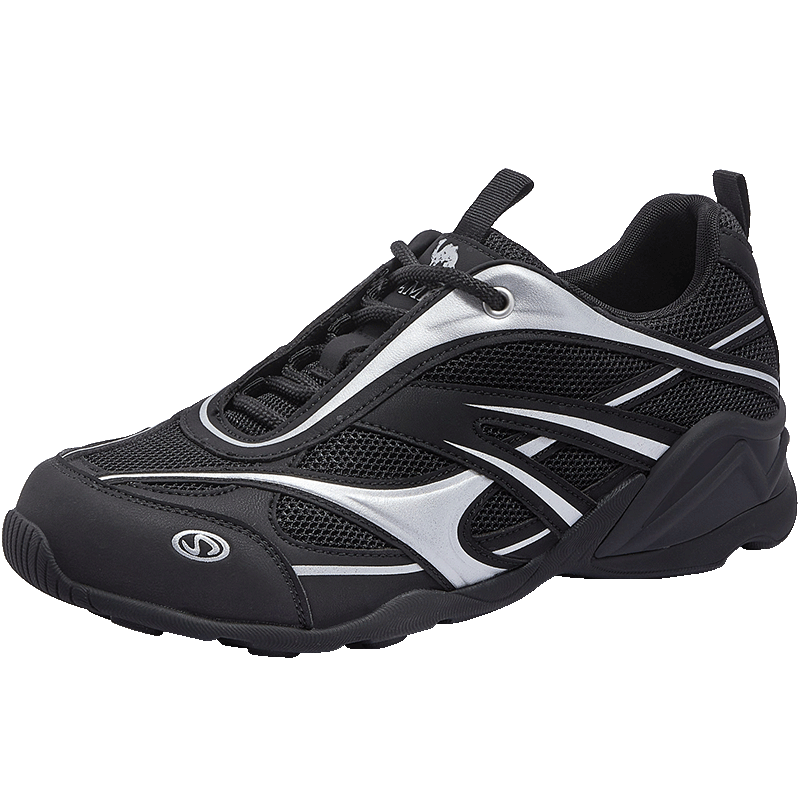 CAMEL Women's Racing Training Shoes Colorblock Sports Casual Sneakers L26A255037 Black/Silver (Regular) Size 38