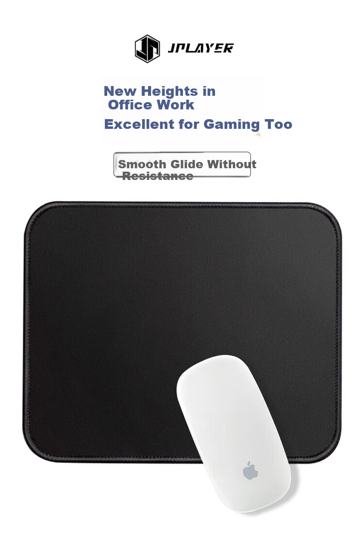 JPLAYER Mouse Pad 180x220x2mm Home Office Gaming Mouse Pad Small Size Precision Edge Non-Slip Black 10-Pack Wholesale 1