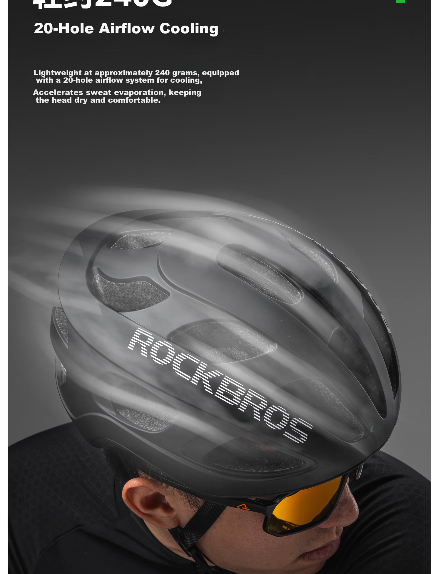 Rockbros Integrated Bicycle Helmet Cycling Helmet Mountain Road Bike Safety Helmet Unisex White Matte - L 13