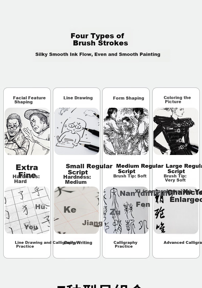 Ruimengte Xiuli Pen Black and Gray Sketching Fine Liner Pen for Beginners Calligraphy Signature Journal Light Gray Small Regular Script Pen 1 Piece 4