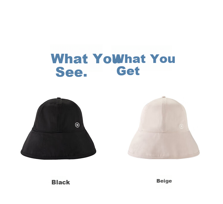 Zhenxiang Women's Summer Bucket Hat Versatile Sun Protection UV Shield Face Covering Small Black B956 10