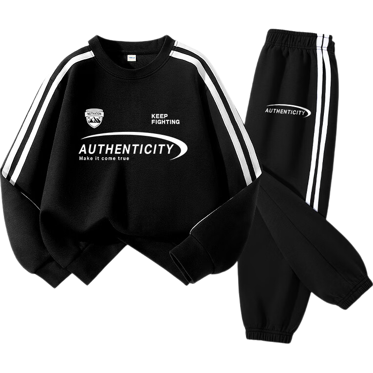 Baleno Boys' Set, Spring And Autumn 2025 Style, Boys' Drawstring Sweatshirt And Sweatpants Two-Piece Set, Casual Outdoor Sportswear for Older Childre