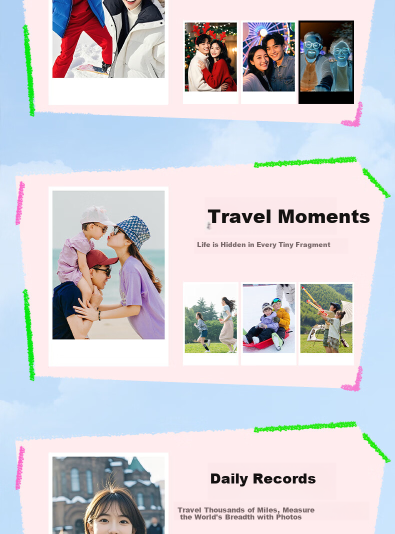HPRT Z5S Instant Camera All-in-One Photo Printer Mini Portable Photo Printer Gift for Besties and Girlfriends (Green) 5
