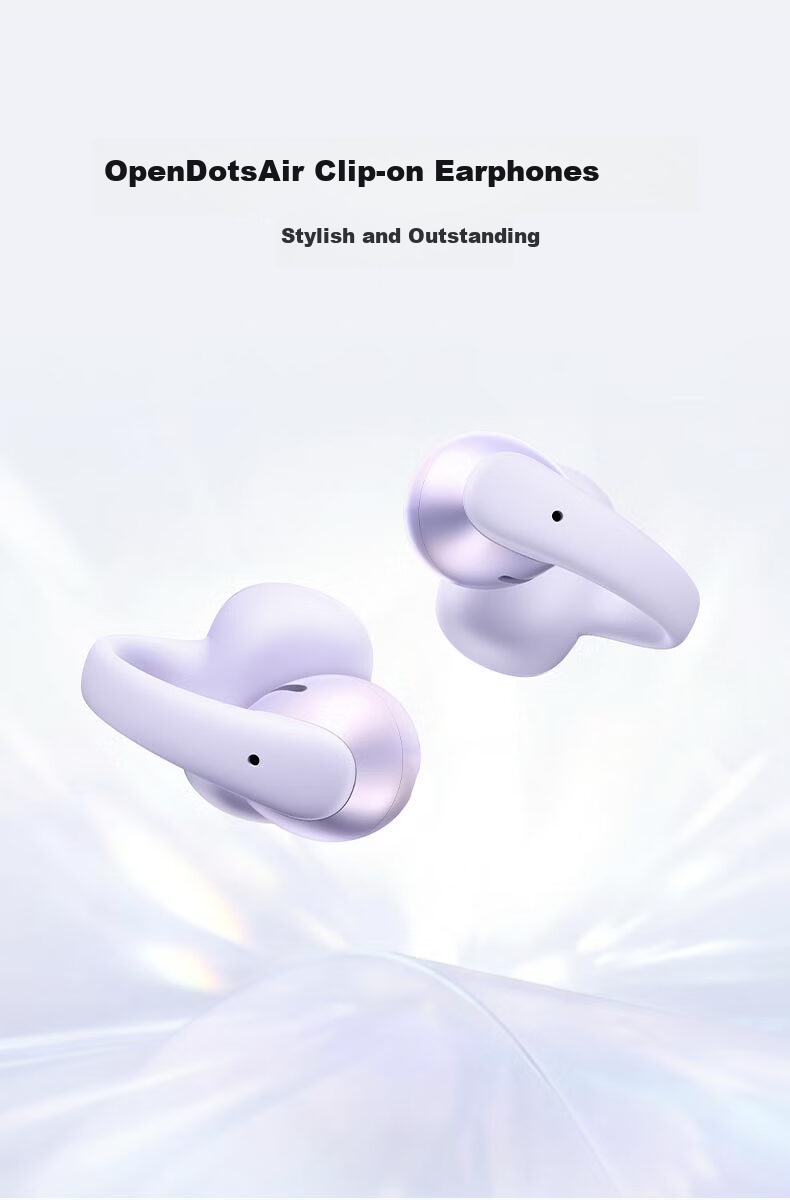 SHOKZ OpenDots Air Open-Ear Bluetooth Earbuds Wireless Clip-On Bluetooth Running Sports Earphones Dawn Purple 1