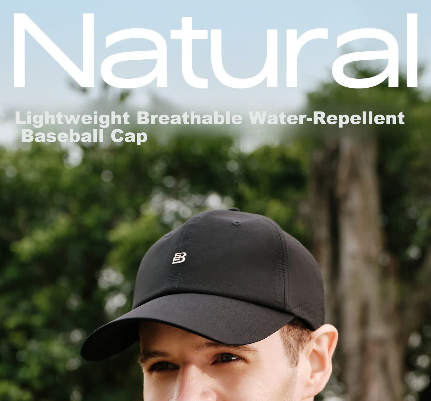 FANCET Men's Baseball Cap Spring Summer Breathable Lightweight Outdoor Casual Water-Resistant Sports Fashion Simple Duckbill Hat 1