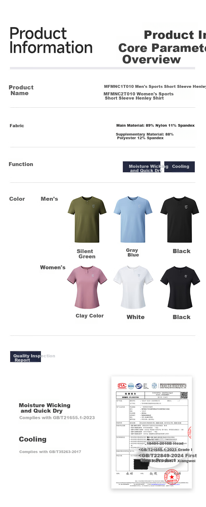 Macondo 26 Spring Summer New Sports Running Henry Shirt Moisture-Wicking Quick-Dry Cooling Short Sleeve T-Shirt Silent Green Men 4XL 17