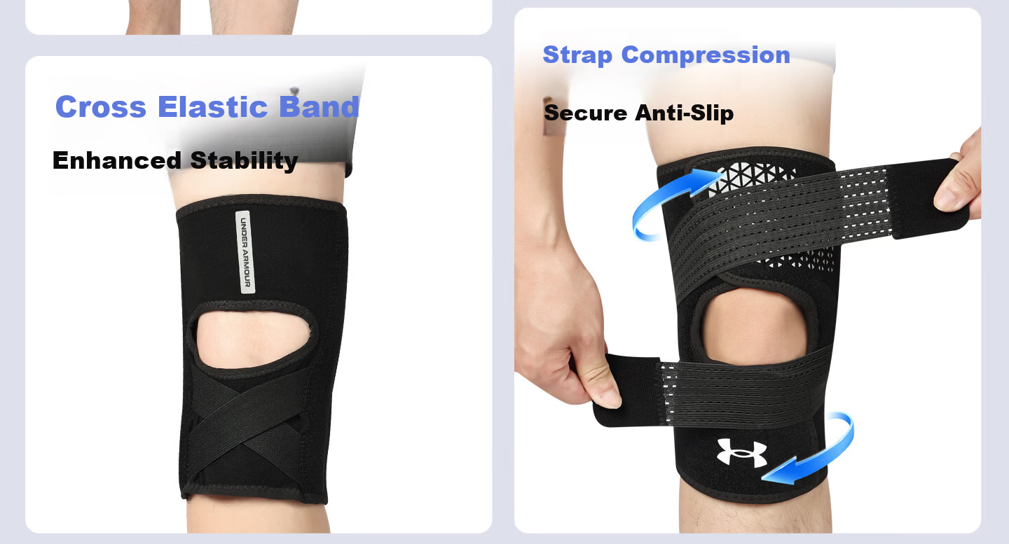 Under Armour Knee Brace Sports Meniscus Summer Professional Mountaineering Basketball Football Badminton Running Cycling Jump Rope Arthritis Support 11