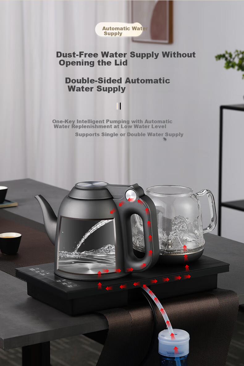 OUMETE Fully Automatic Water-Refilling Electric Kettle, Built-In Tea Table, Water-Heating Kettle, Handle Water-Refilling, Tea Brewing And Water Heating All-In Machine, 316L Insulated Tea Steeping Pot OMT-JS1927 4