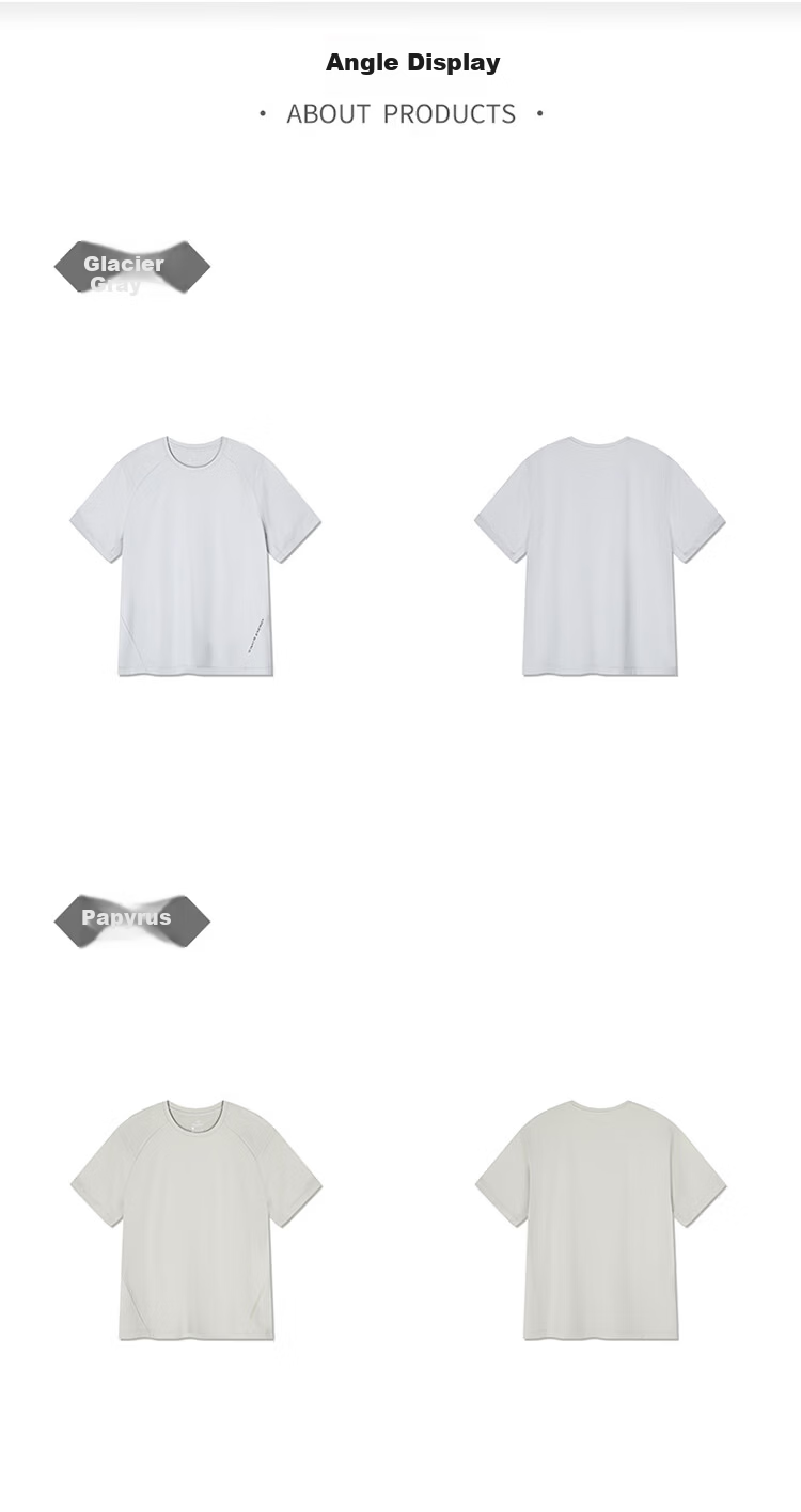 361° Men's T-Shirt Spring Summer New Quick-Dry Loose Fitness Sports Casual Cool Short Sleeve Top 652624128-5 23