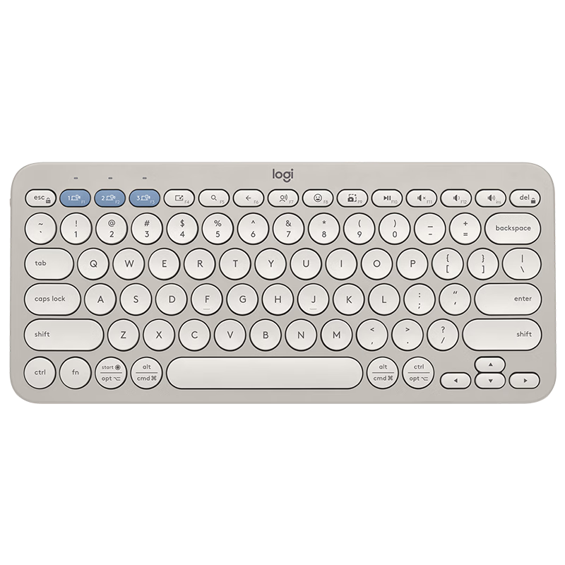 Logitech K390 Enterprise Wireless Bluetooth Keyboard Upgraded K380 Mac Laptop Tablet iPad Computer Silent Keyboard Multi-Device Ultra-Thin Home 79-Key Sand Color