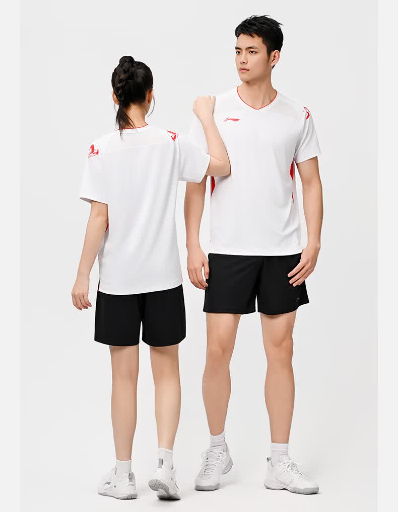 LI-NING 2026 New International Star Badminton Competition Quick-Dry Breathable Short Sleeve Sportswear 15