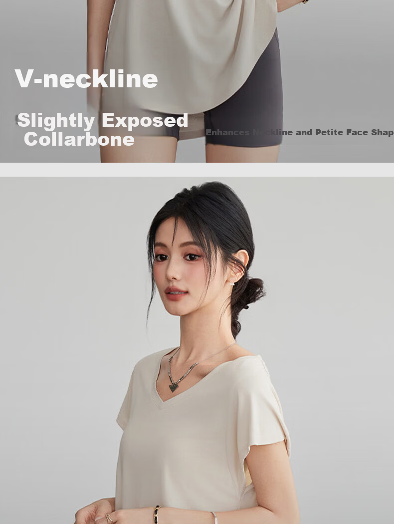 Free Style Yoga Top Women Loose Slim Draped Sports Short Sleeve T-Shirt Pilates Running Fitness Training Cover-up Summer 5