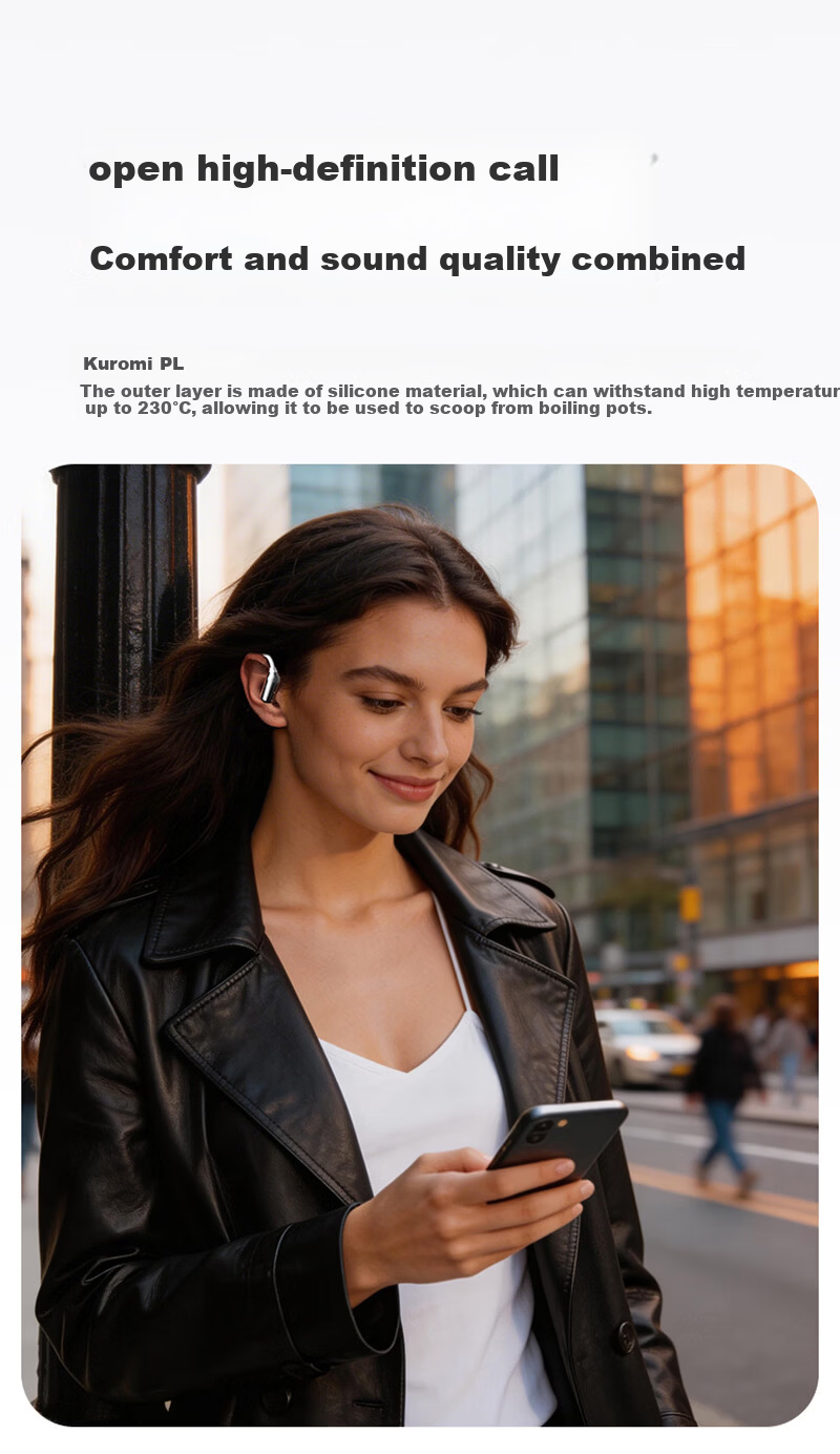 Aigo Bluetooth Earphones Over-Ear Bone Conduction True Wireless Long Battery Life In-Ear Free Running Music Call Noise Cancelling SJ285 Silver White 9