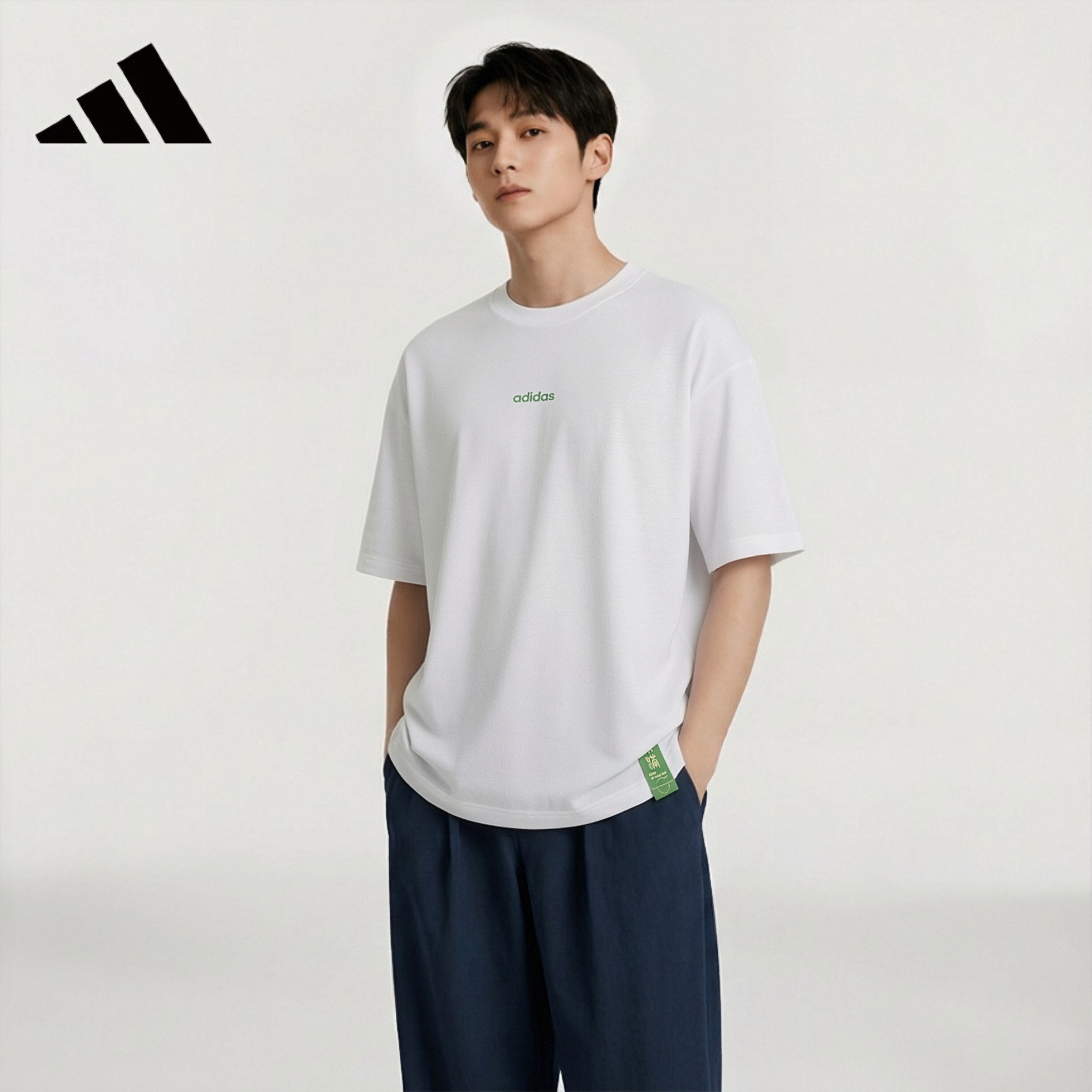 Adidas Men's and Women's Summer Sports Short Sleeve T-Shirt KC0978 White XL