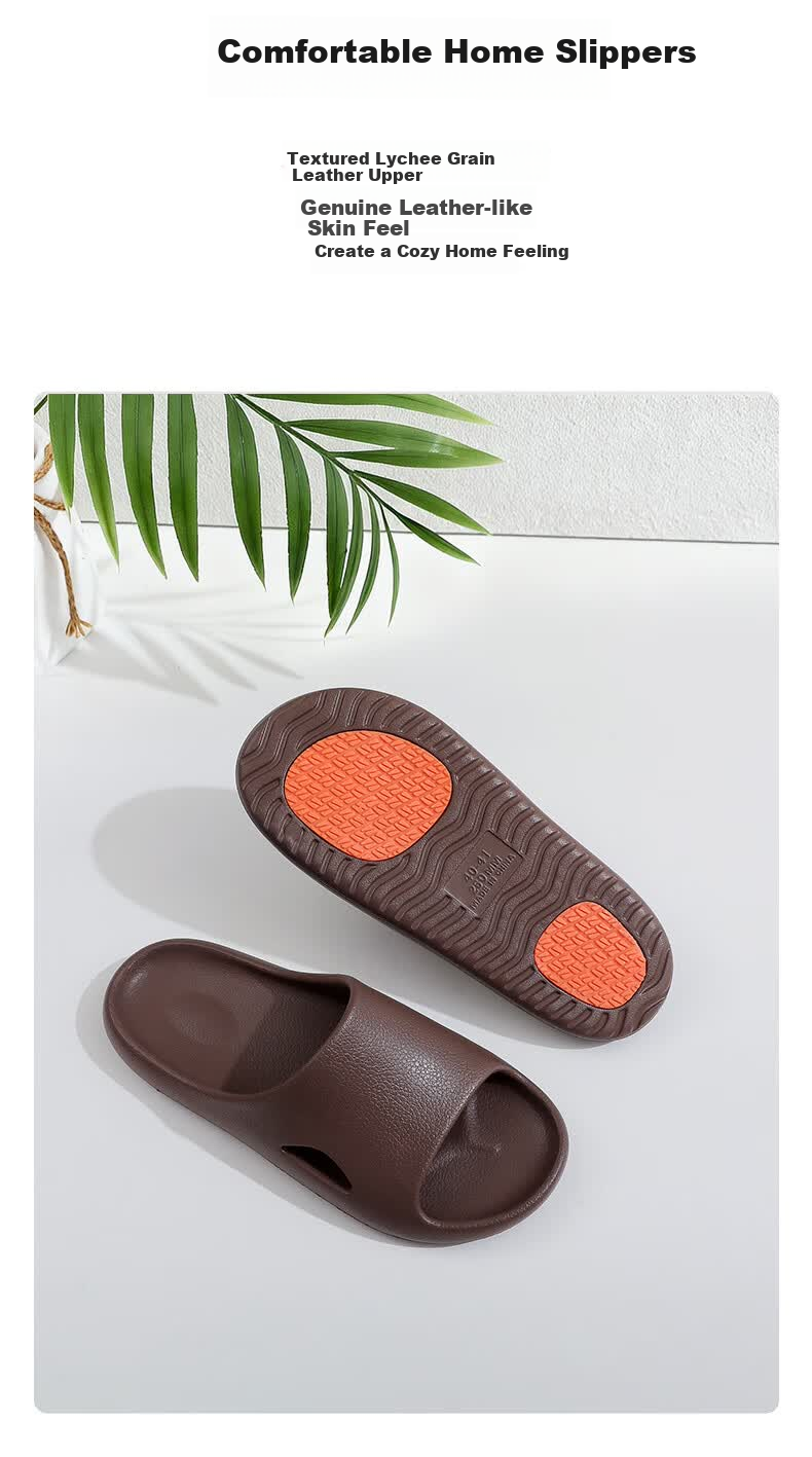 Ganmai Non-Slip Summer Slippers for Men, Odor-Resistant, Home and Bathroom Use, Maternity and Elderly Special, White, Size 44-45 2
