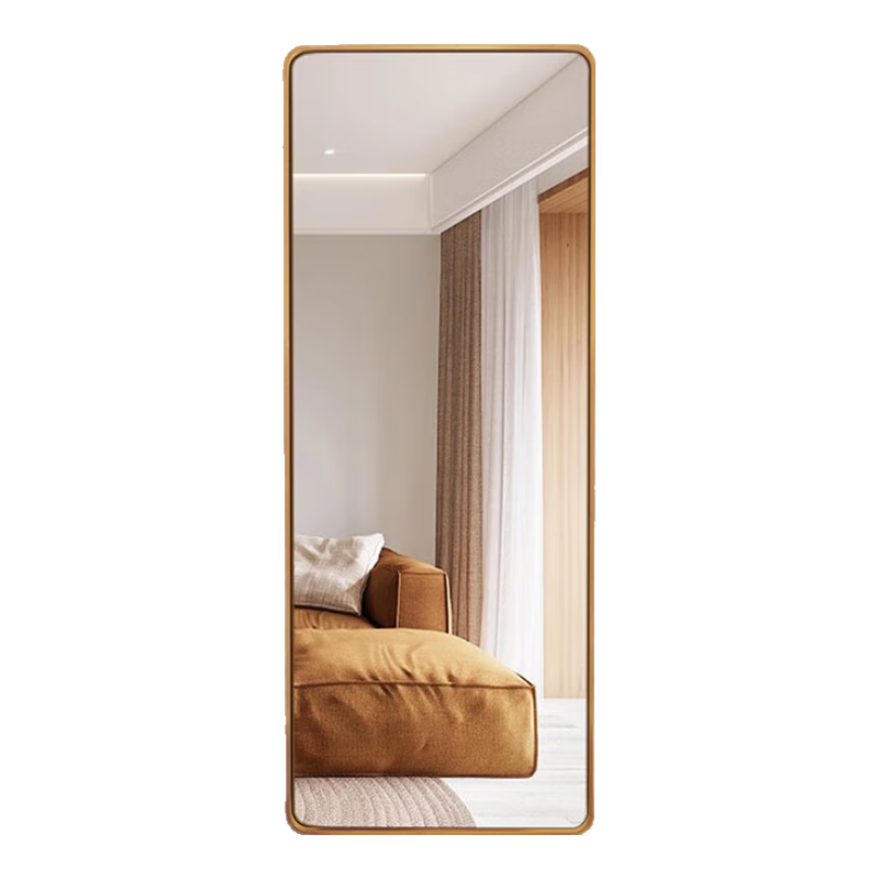Anerya Full-Length Mirror, Wall-Mounted, Non-Floor Standing, Live Streaming, Bedroom And Living Room Dressing Mirror, 50*160 Cm, Champagne Gold
