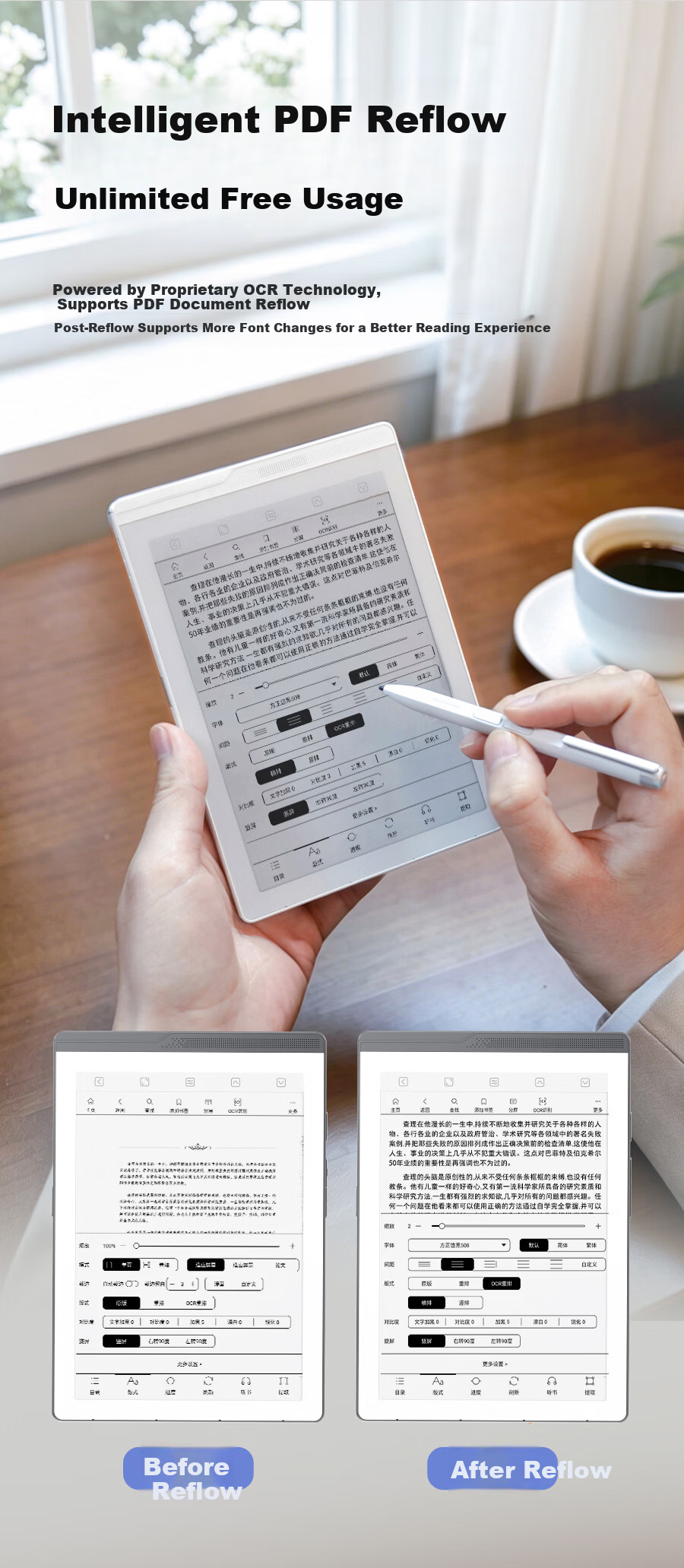 Hanvon M6 6-Inch E-Ink Handwriting Digital Notebook Smart Reader Electronic Notepad Voice Transcription Office Tablet Digital Stationery Moonlight White 13