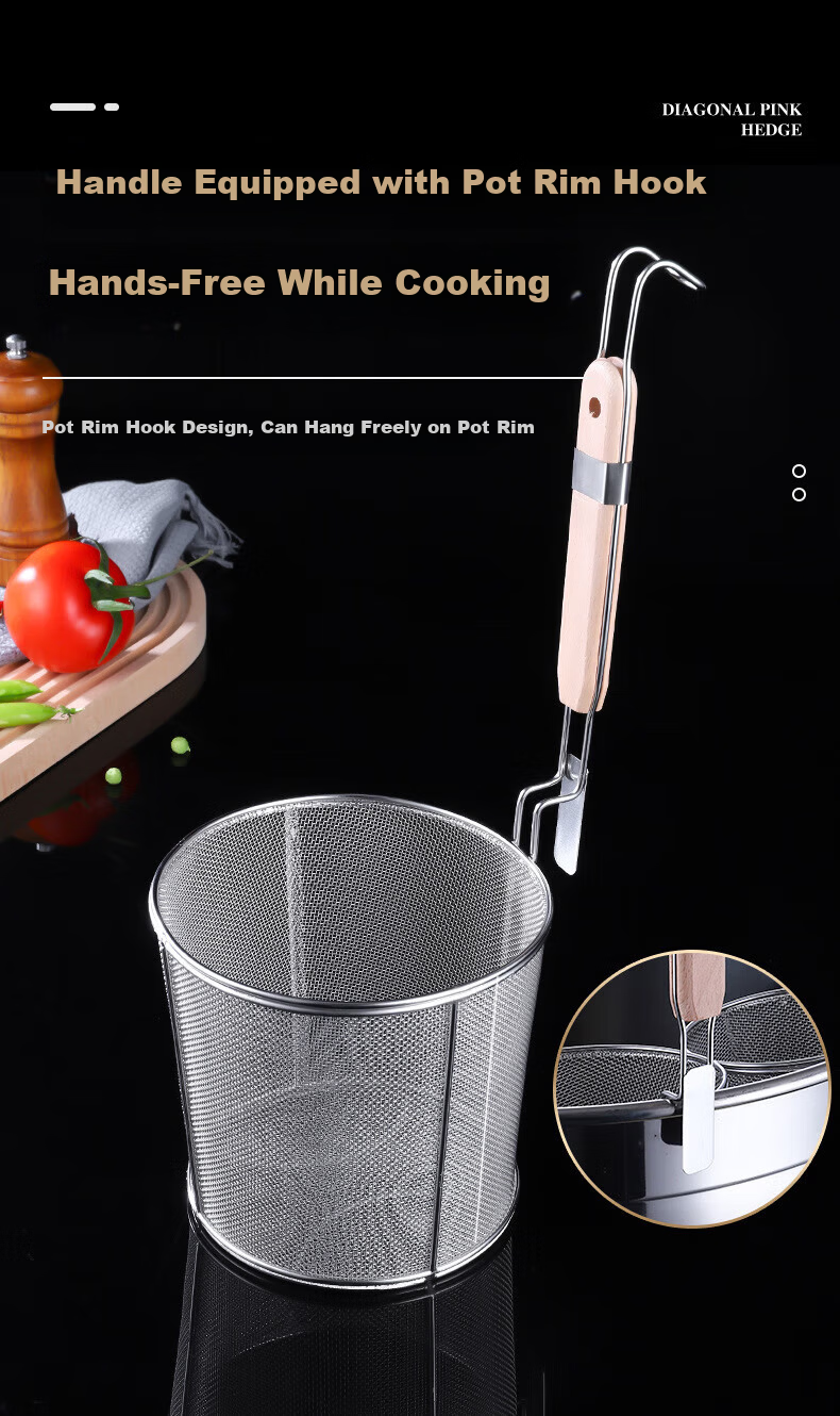 Congge 14cm Steel Perforated Noodle Strainer Ladle 3