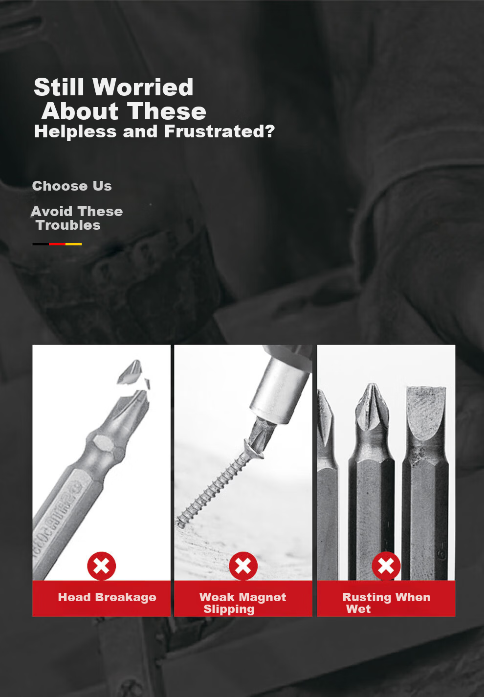 MASTERPROOF Ratchet Wrench, Hexagonal Strong Magnetic Short Screwdriver Head S2 Set, Ultra-Short Electric Screwdriver, Magnetic Hexagonal 2