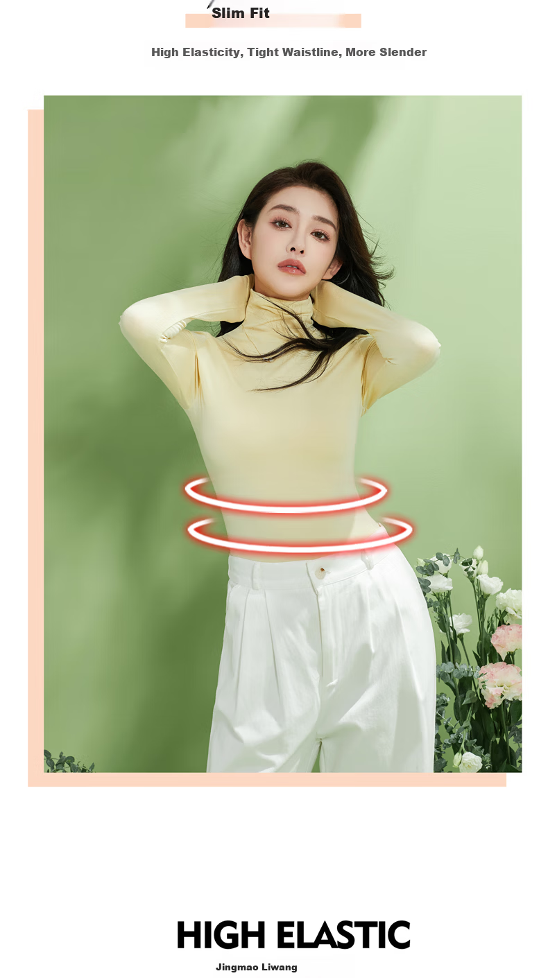 SNOWFLYING Turtleneck Wool Thermal Base Layer Women's Black Long Sleeve Autumn Winter Top 3