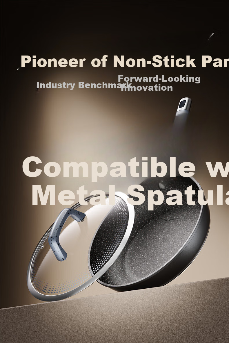 ASD Titanium Non-Stick Frying Pan Magic Stone 28cm Induction Gas Stove Compatible F1WG 1