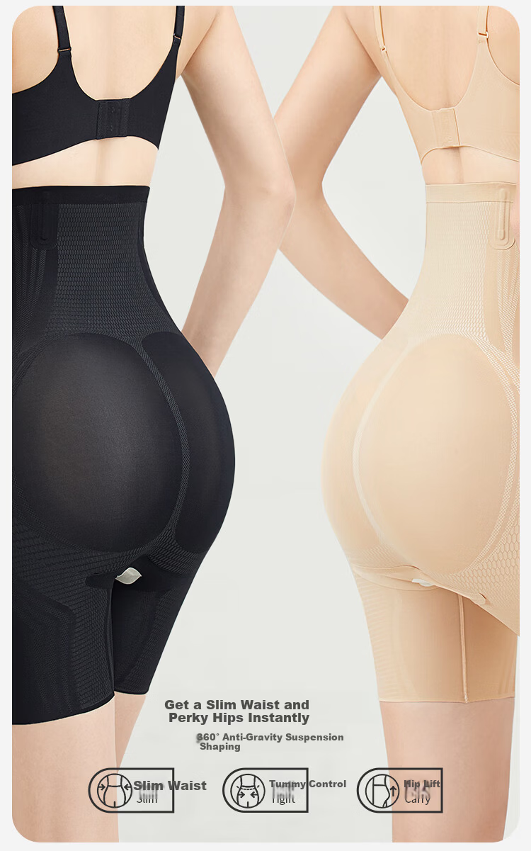 GRACEWELL High Waist Tummy Control Shaping Pants Butt Lifting Slimming Waist Trainer Body Shaping Leggings for Women Black M 2