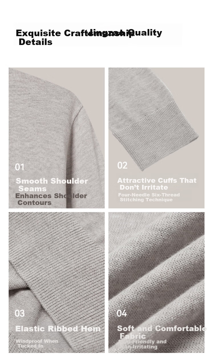 JD Original [Machine Washable] Warm Sweater for Men, Round Neck Knitted Pullover, Soft Base Layer Woolen Sweater, Oatmeal Color, M Size 13