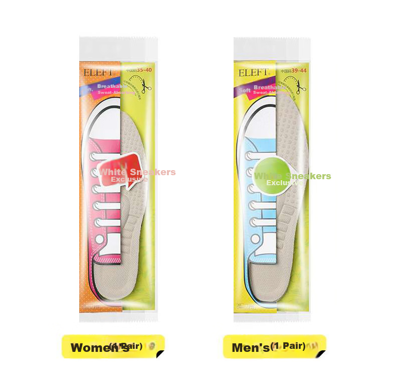 Eleft Ultra-Thin Odor-Resistant Breathable Insoles for Sneakers, Sweat-Absorbing Shock-Absorbing, Men's Size 39-44, Single Pair 10