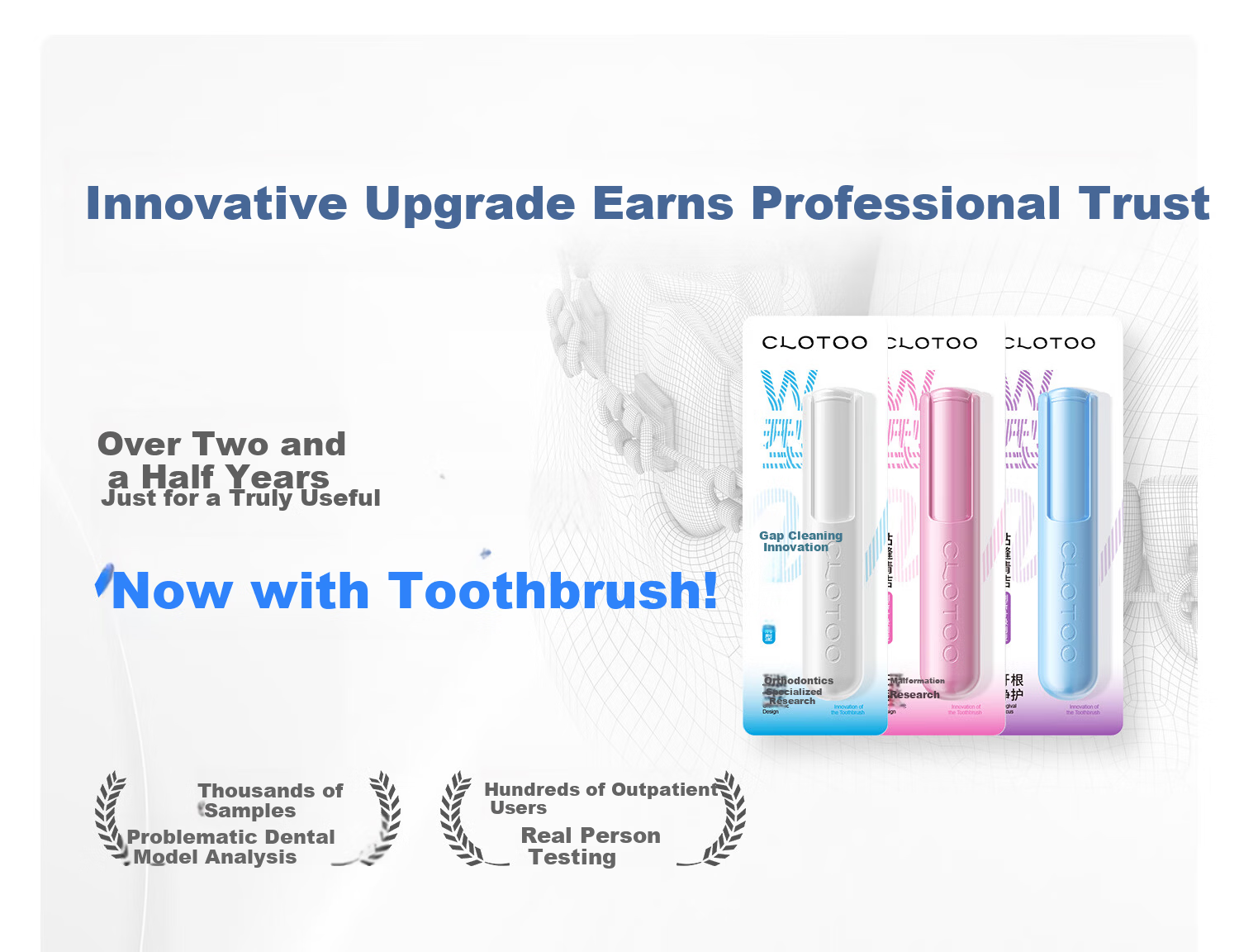 CLOTOO Orthodontic W-Shaped Soft Bristle Small Head Interdental Toothbrush for Teenagers Purple 1 Piece 28