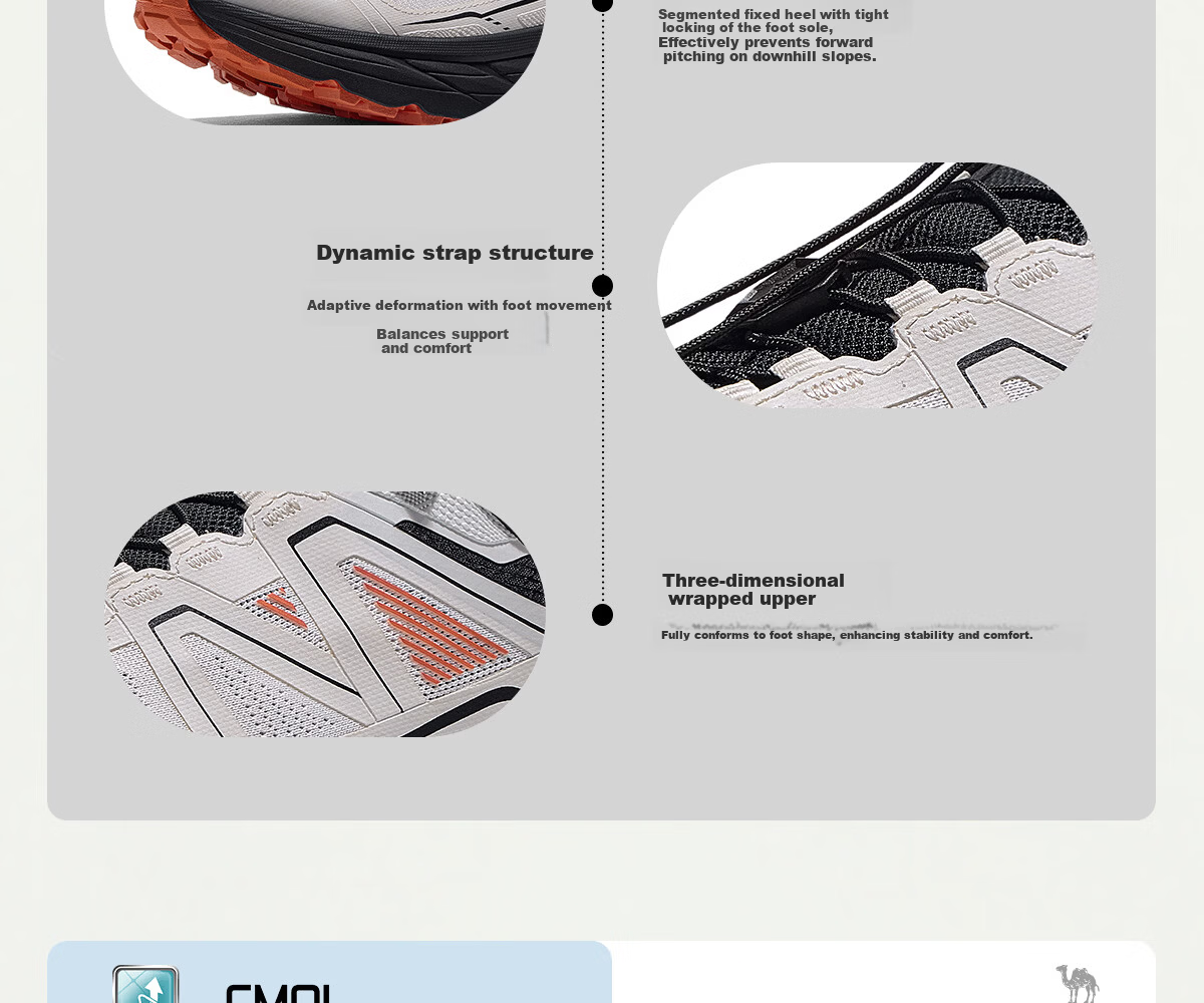 CAMEL [Zhangjiajie Qixing Mountain Outdoor Challenge] [He Dong Edition] Mountain Shadow Wilderness Trail Running Shoes for Men 2