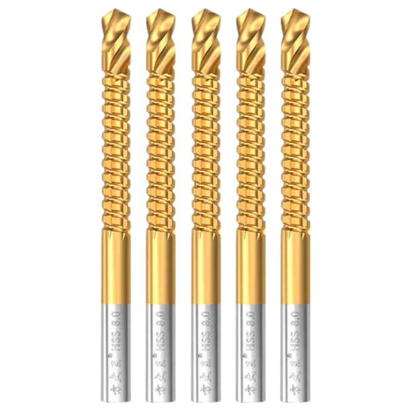 Fang Da Wang High-Speed Steel Saw Drill Combo Twist Woodworking Electric Drill Bit Metal Rotary Head Hole Punch Slotting Sawtooth Drill 8mm 5pcs
