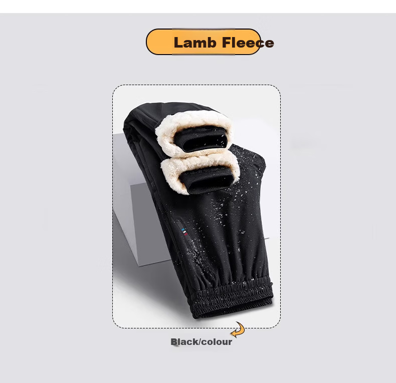 LangSha Women's -30°C Fleece-Lined Lamb Wool Ski Pants Windproof Thick Thermal Snow Pants for Northeast Snow Region 6