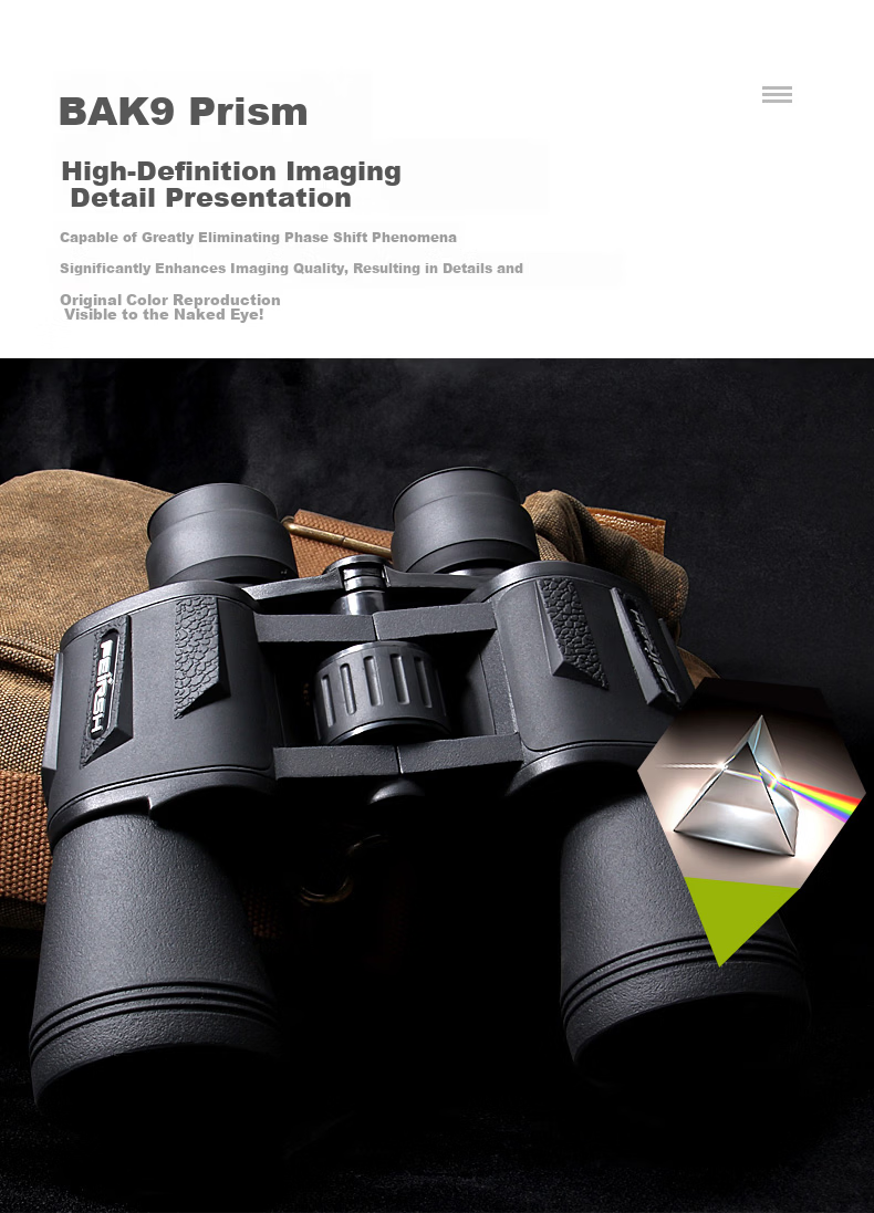 FEIRSH 10X50 Binoculars, High Magnification, High Definition, Low Light Night Vision, Bird Watching, Military Telescope, Concert Viewing Glasses T33 4