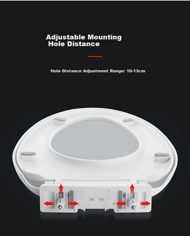 MICOE Toilet Seat Universal Household Water-Flushing Toilet Ring Accessories Squat Toilet Cover Plate Thickened Slow-Close Squat Toilet Seat Ring 23