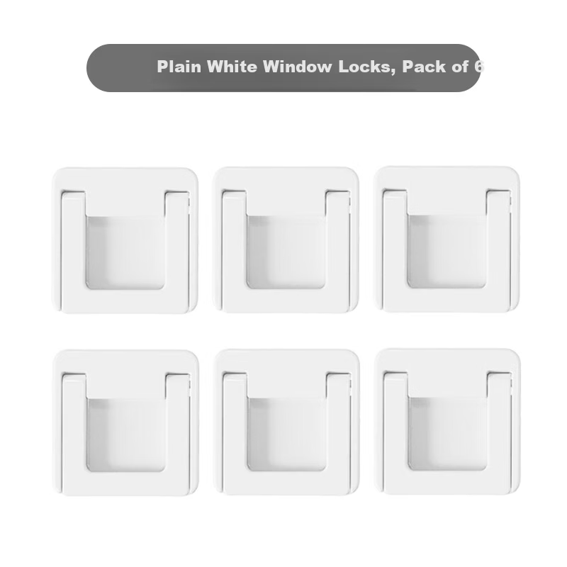9i9 Children's Safety Window Lock Sliding Door Window Lock Drawer Lock Cabinet Handle Multifunctional 6-Pack A10