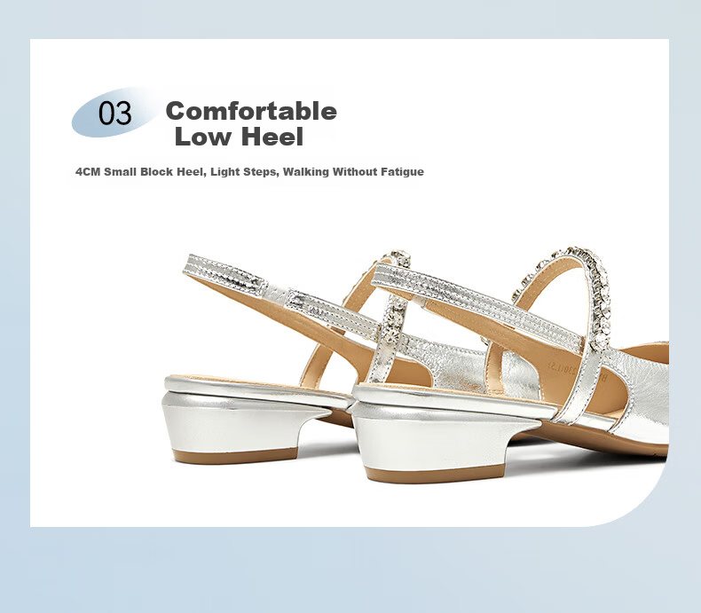 Basto 25 Summer Commuter Pointed Toe Chunky Heel Backless Women's Sandals BN956BH5 Off-White Size 40 7