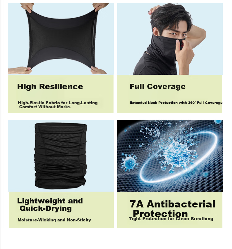 SupFire Sunscreen Face Mask Men Ice Silk Neck Gaiter Women Magic Headscarf Outdoor Cycling Mountaineering Windproof Dustproof Fishing Face Cover 4