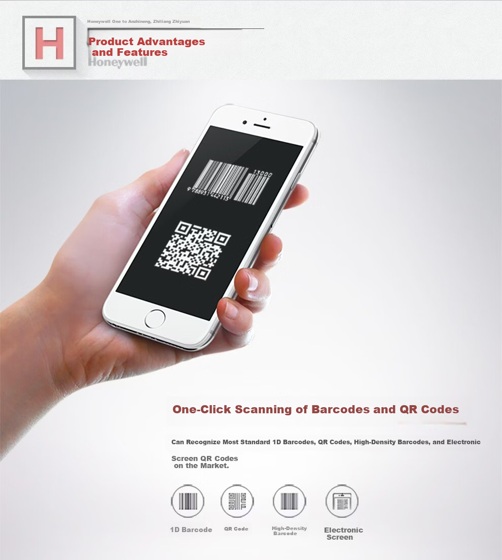 Honeywell MK/MS5145 Wired Barcode Scanner Laser 1D Code Handheld USB White for Supermarket Pharmacy Cashier Inventory 2