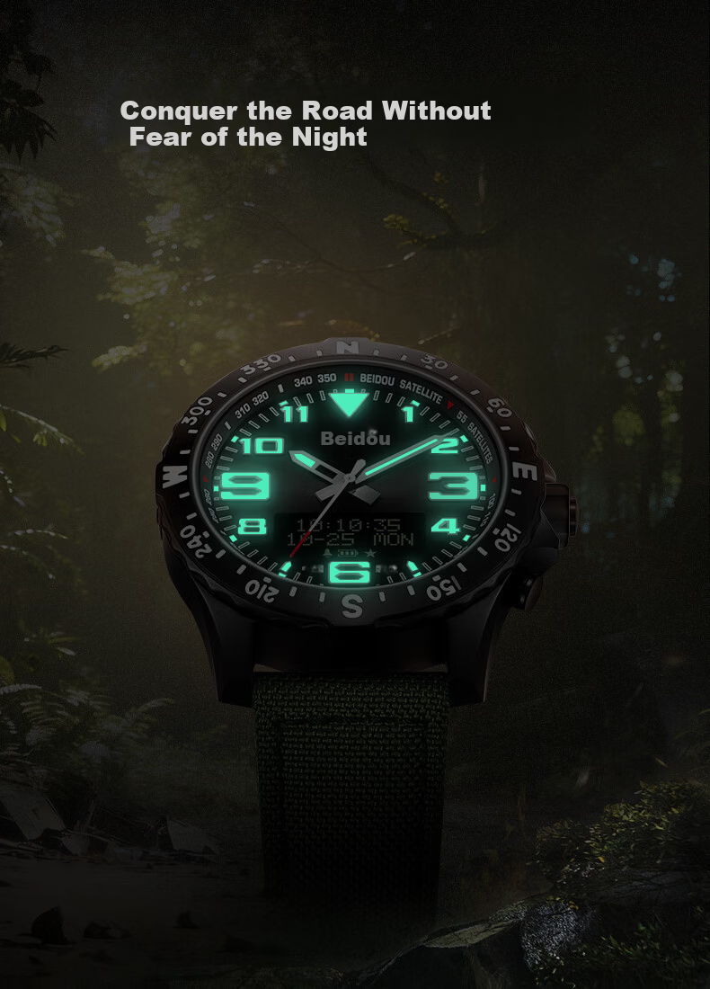 Beidou Watch Warrior 2 Satellite Time Positioning Altimeter Temperature Compass Multifunction Outdoor Analog Men's Watch 4