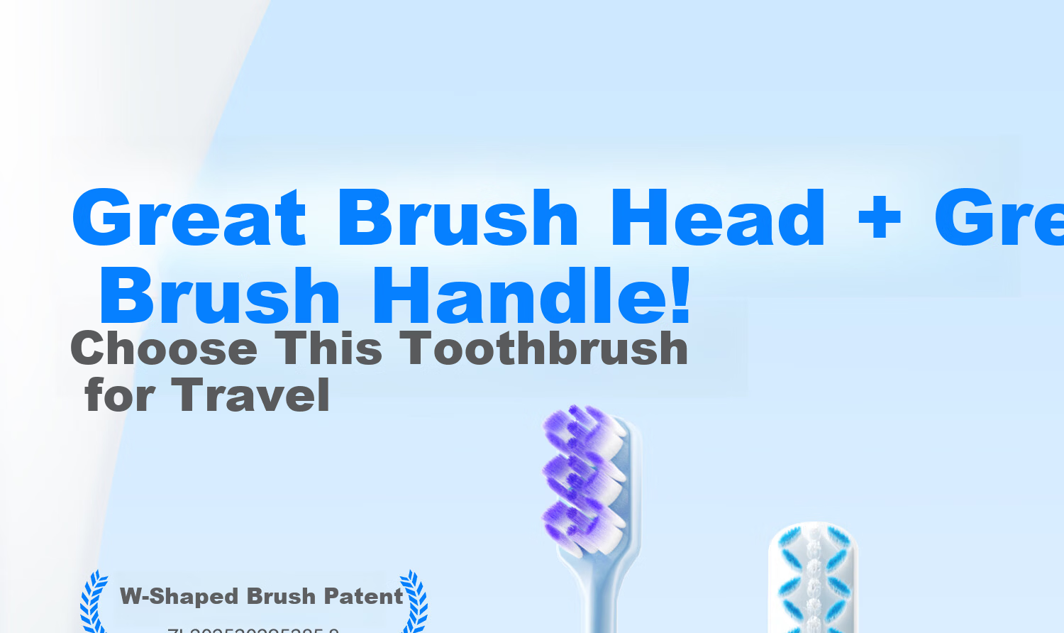 CLOTOO Orthodontic W-Shaped Soft Bristle Small Head Interdental Toothbrush for Teenagers Purple 1 Piece 1