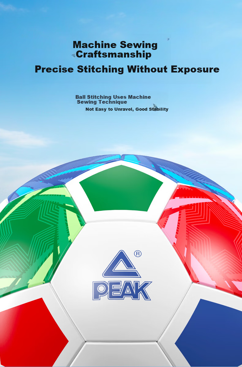 Peak Soccer Ball Size 4 for Children and Adults, Standard World Cup Match Training Ball for Youth, Primary School, and Preschool 4