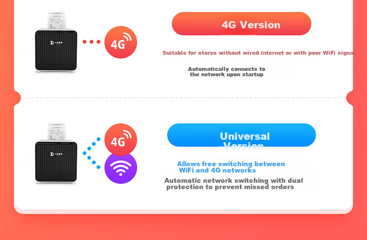Daqu Smart Takeout Printer Meituan JD Douyin Eleme Taoshangou Seconds Delivery Fully Automatic Order Receipt Bluetooth Wireless Cloud Printer P7 WIFI White 6