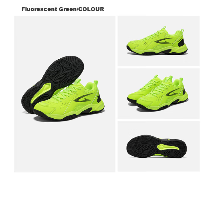 DEERWAY New Unisex Badminton Shoes Durable Anti-Twist Non-Slip Breathable Low-Cut Lightweight Sports Casual Shoes Black White Size 41 25