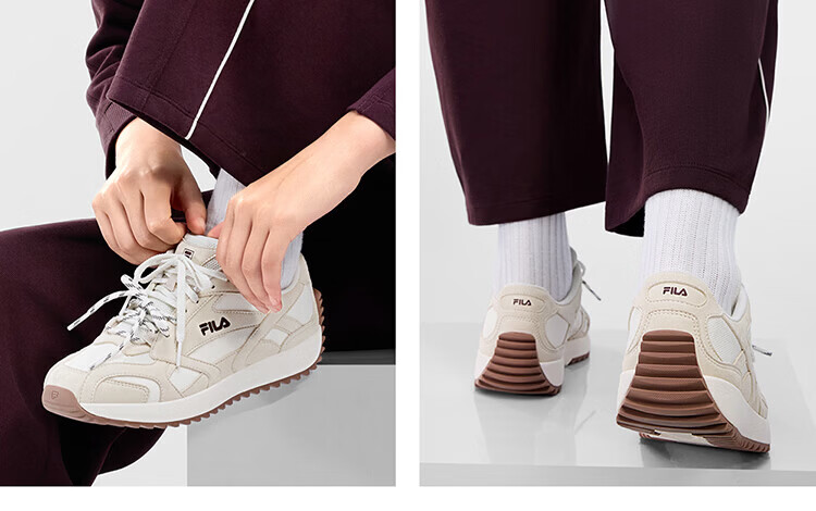 FILA Fila Agan Shoes [Yang Mi Same Style] Women's 2026 Spring Wisteria Shoes VITE Simple Fashion Casual Shoes 33
