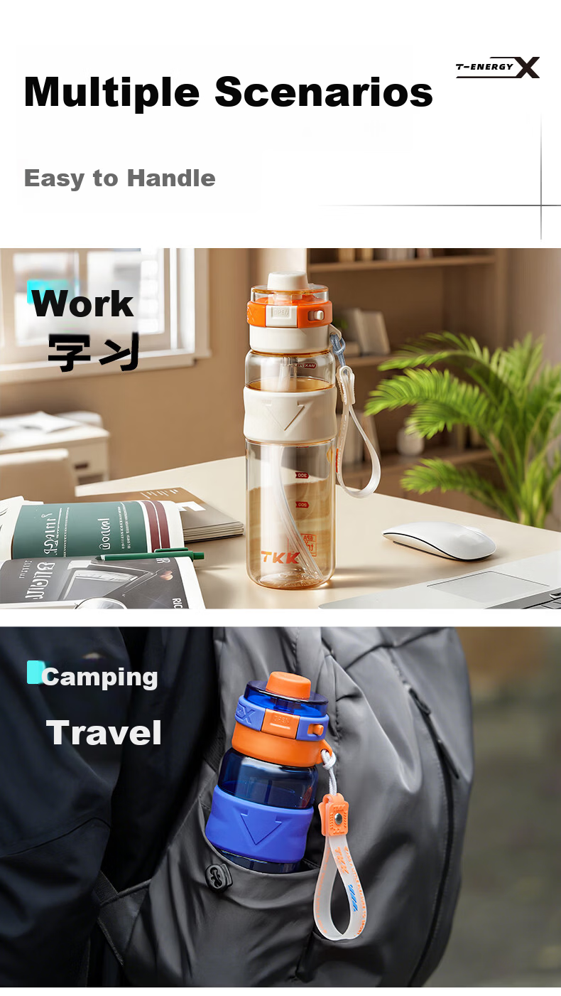 TKK Spray Water Bottle for Children School Use 6-12 Years Old Primary and Secondary Students Sports Water Bottle Unisex Tritan Cup Summer 14