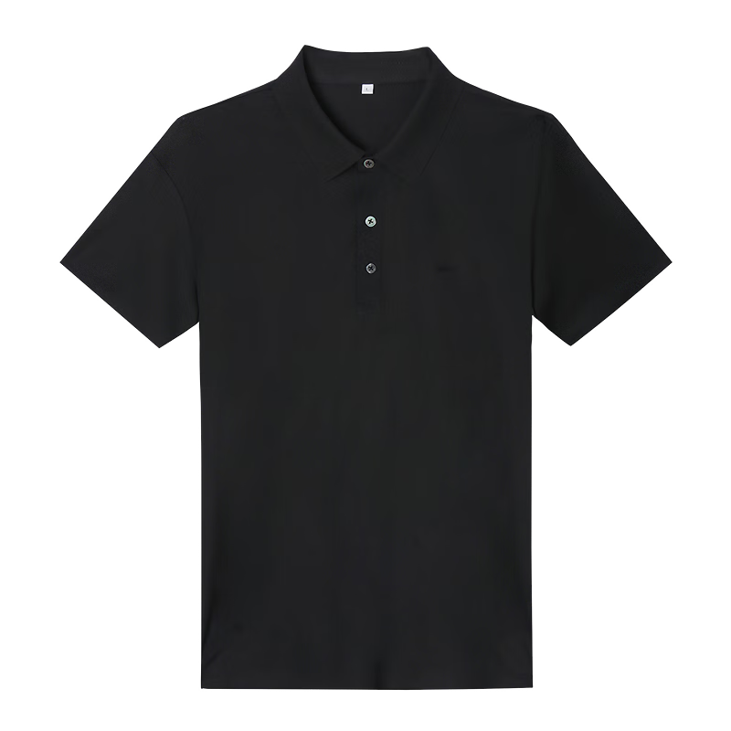 Hodo Red Bean Mulberry Silk Blend Short Sleeve Polo Shirt Men Summer Cool Comfortable Breathable Cotton T-Shirt Men Collared T-Shirt