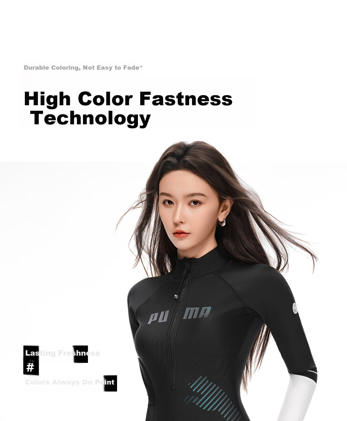 PUMA Women's Long Sleeve One-Piece Swimsuit UV Protection Surfing Swimwear for Swimming Pool Spa Premium Swimwear 16