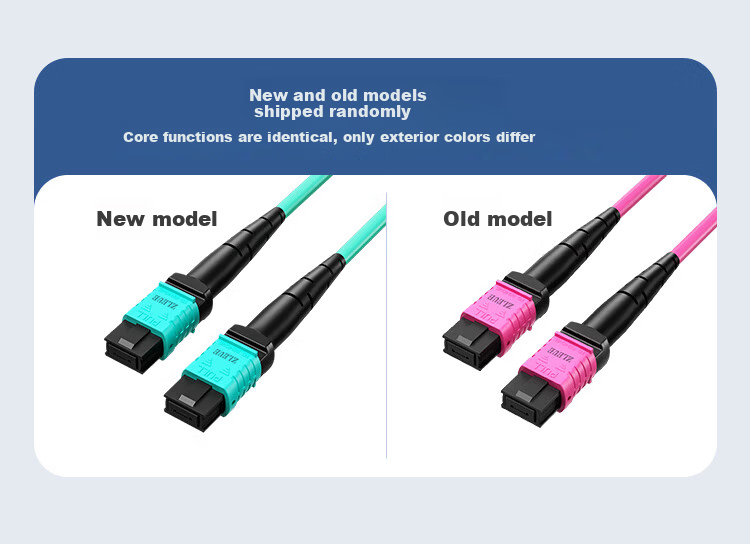 12-Core MPO-MPO Fiber Optic Patch Cord Female B Polarity Compatible MTP OM3 Multimode 10G/40G/100G Optical Module Bundle Fiber Cable 3m Q3-PP1203 1