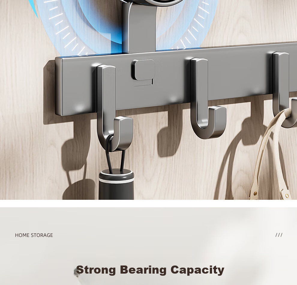 Jiabaili Suction Cup Kitchen Hook No Drilling Multi-Functional Rack for Dishcloths, Spatulas, Spoons, Wall-Mounted Kitchen Door Storage Rack 4